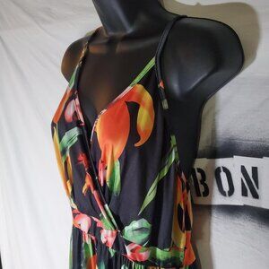 Kuiyige tropical print floral maxi dress sx 2XL- shipping incl